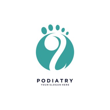 Pediatri ikonu vektör logosu tasarımı. yaratıcı benzersiz taze konsept Premium Vektör