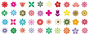 Çiçek şekli, çiçek deseni, soyut çiçek deseni, dekoratif çiçek vektör çizimi, renkli taç yaprağı, doğadan esinlenilmiş sanat, dijital tasarım, simetrik çiçek, süs çiçeği, canlı çiçek ikonu