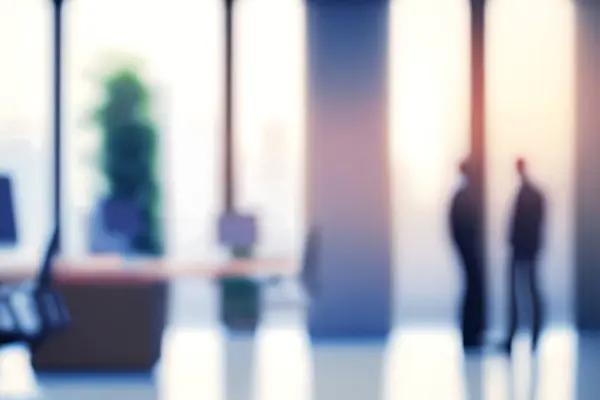 Stock image Blurry image of a business meeting room