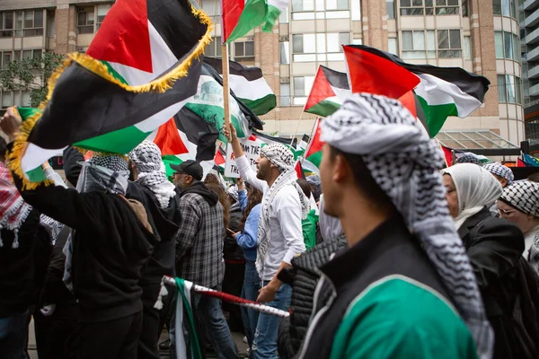 Toronto Ontario Kanada 2023 Filistin Halkı Toronto Ontario Kanada Düzenlenen — Stok fotoğraf