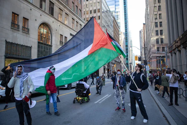 stock image Toronto Ontario Canada 10 28 2023People protest at a Palestinian rally against the war in Gaza in Toronto Ontario Canada