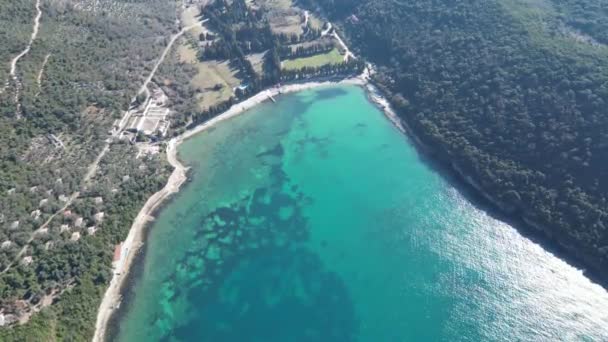 One Most Beautiful Places Montenegro Laguna Valdanos Located Shores Adriatic — Stock Video