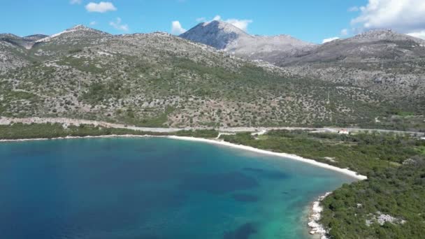 Úžasně Krásné Pobřeží Jaderského Moře Chorvatsko 2024 — Stock video