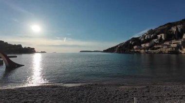 Hırvatistan. Sakin denizli sahil Dubrovnik