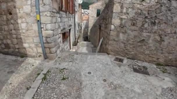 Smalle Straatjes Van Oude Stad — Stockvideo
