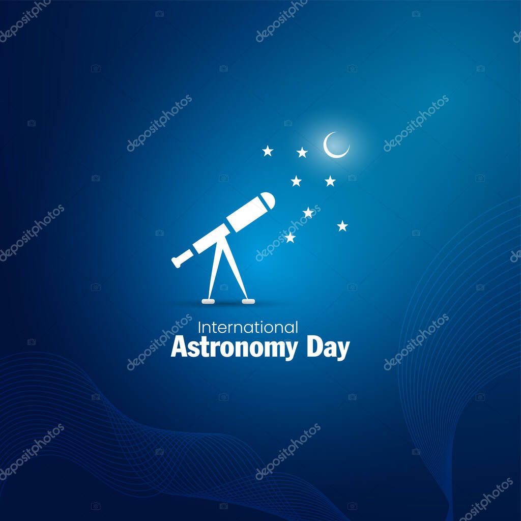 International Astronomy Day vector illustration. International Astronomy Day creative design, banner, poster. telescope vector illustration