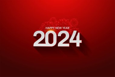 Mutlu yıllar 2024. 2024 tipografi. Mutlu yeni yıl kutlamaları..