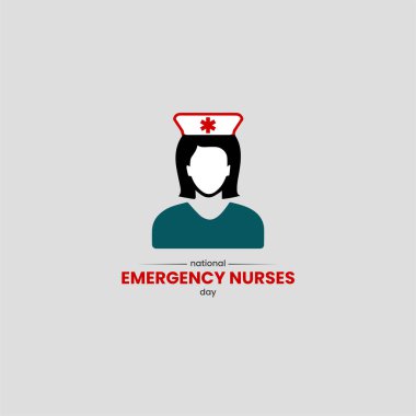 Ulusal Acil Hemşireler Günü. Acil servis hemşiresi yaratıcı konsepti. hemşire günü.