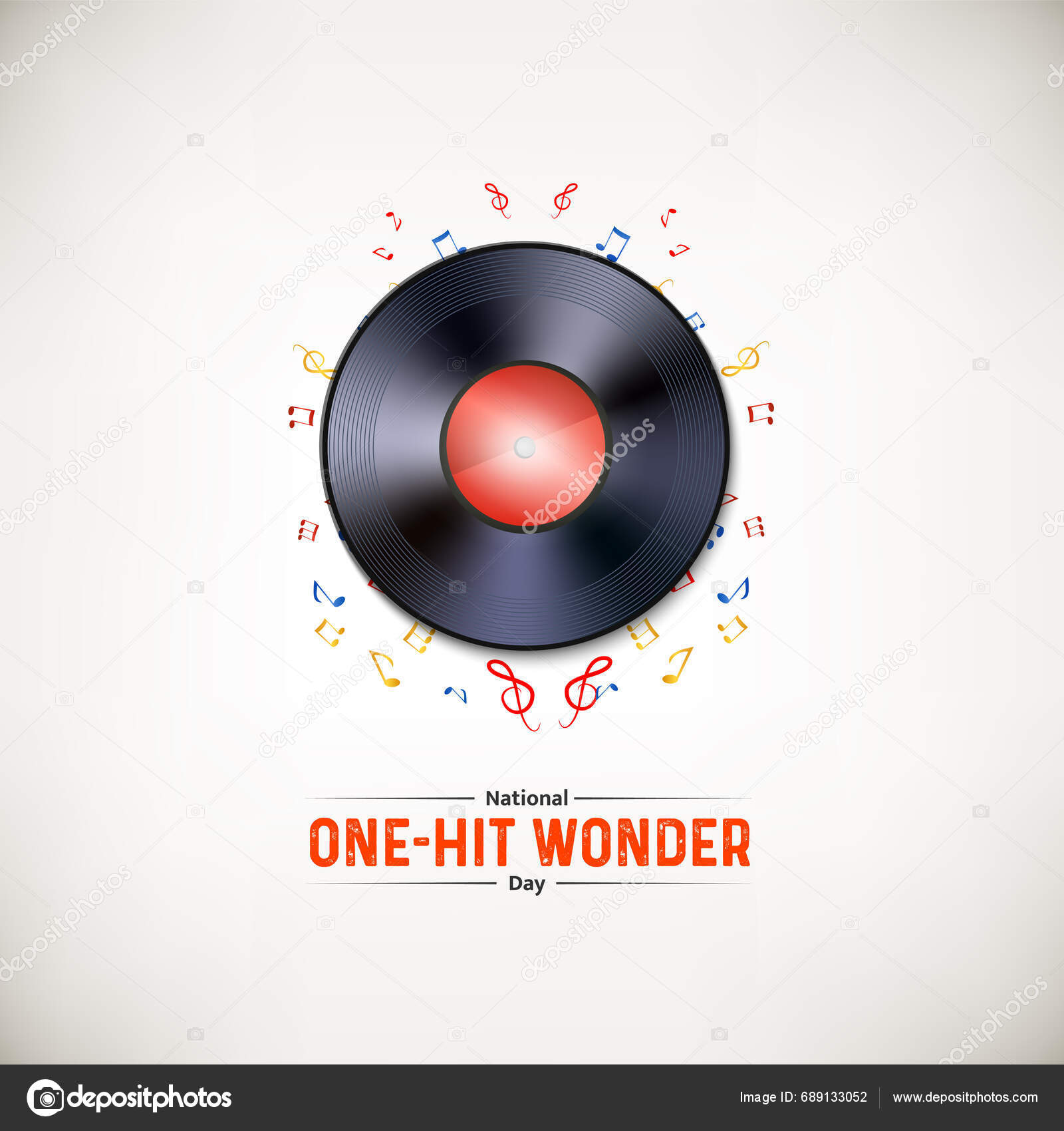 National One Hit Wonder Day One Hit Wonder Day Vector Stock Vector by