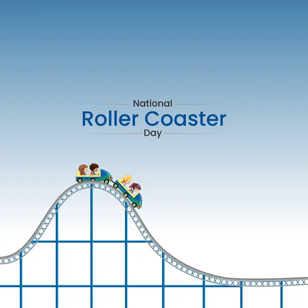 Ulusal Roller Coaster Günü. Roller Coaster Day yaratıcı konsepti.