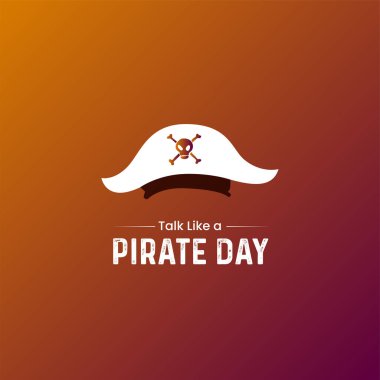 Korsan günü gibi konuş. Korsan Günü yaratıcı konsept vektör çizimi.