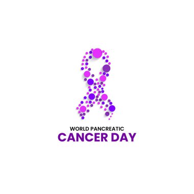 world pancreatic cancer day. Cancer awareness ribbon. clipart