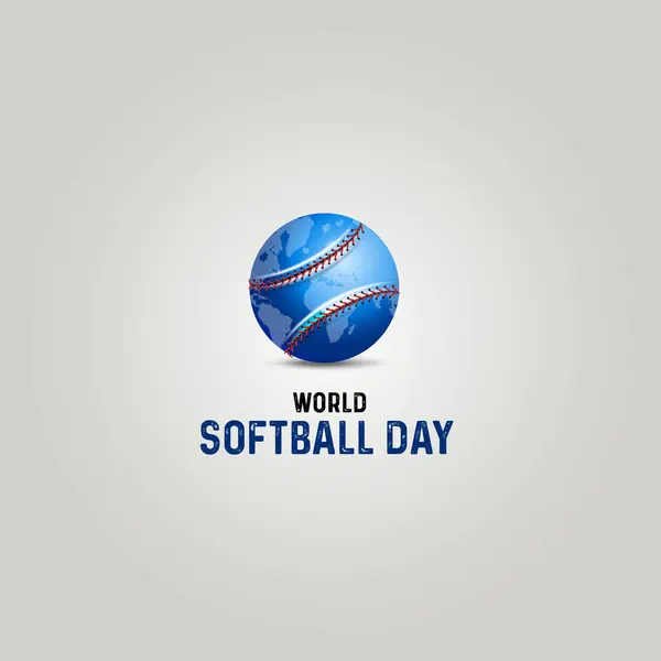 World softball day concept. World Softball Day poster, social media post, banner design.