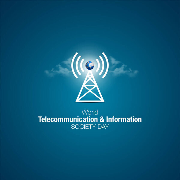 World telecommunication and information society day. Mobile or internet network vector illustration. world telecommunication and information society day celebration banner design, greetings, poster.