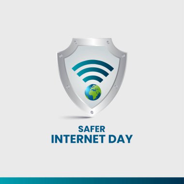 Daha güvenli bir internet günü. güvenli internet kavramı. 