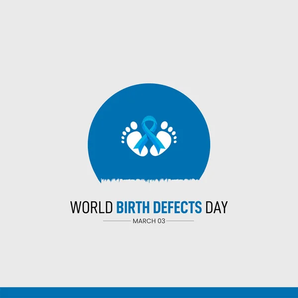 stock vector World Birth Defects Day. Birth defects creative concept. awareness ribbon vector illustration. 