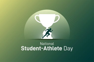 Ulusal Öğrenci-Sporcu Günü. Atletizm Günü yaratıcı konsepti. 