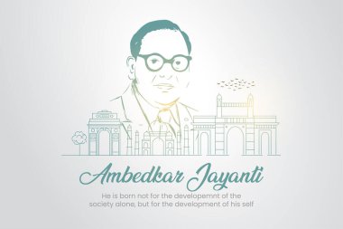 Ambedkar Jayanti Yaratıcı Vektör Çizimi. Ambedkar Jayanti vektör çizimi.