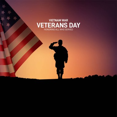 National Vietnam War Veterans Day concept vector banner, poster, social media post etc.  clipart