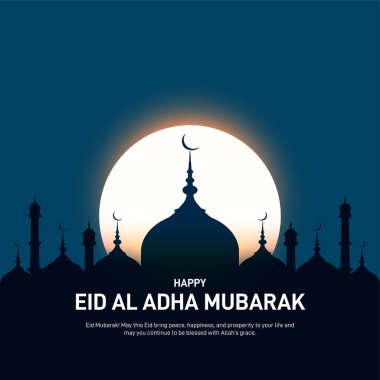 Bayram mübarek yaratıcı konsepti. Kurban Bayramı şablonu, afiş, poster, geçmiş, tebrik kartı, indirim afişi, sosyal medya postası, kartpostal vs. Müslüman bayram festivali yaratıcı.