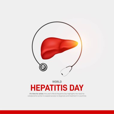 Dünya Hepatit Günü. Dünya Hepatit Günü 2024 yaratıcı afiş, poster, sosyal medya postası, kartpostal, tebrik kartı, geçmiş, şablon tasarımı vb. Hepatit Günü kavramsal tasarımı.