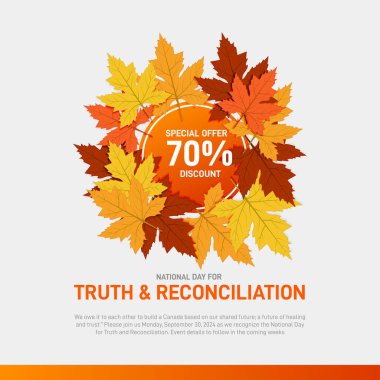 national day for truth and reconciliation. national day for truth and reconciliation creative poster, banner, social media post, background, template, postcard design etc. clipart