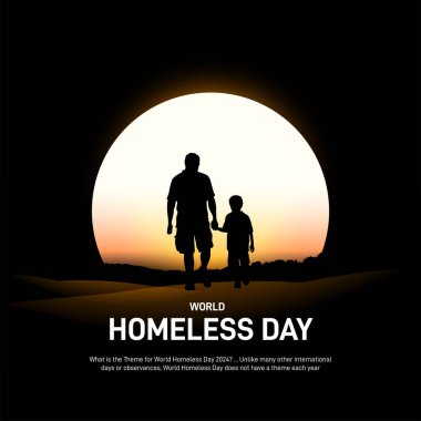 Dünya Evsizler Günü. dünya evsiz günü yaratıcı poster, afiş, sosyal medya paylaşımı, arkaplan, şablon, kartpostal tasarımı vs..