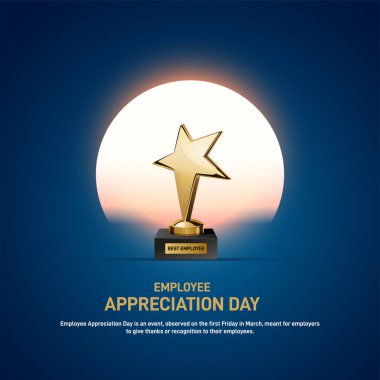 employee appreciation day. employee appreciation day creative banner, poster, social media post, postcard, background, backdrop, web banner, cover, template, greetings card design etc. clipart