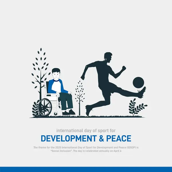 Uluslararası Gelişim ve Barış İçin Spor Günü afiş, poster, sosyal medya postası, kartpostal, arkaplan, şablon, tebrik kartı, web pankartı tasarımı vb. Sosyal Eklenti.