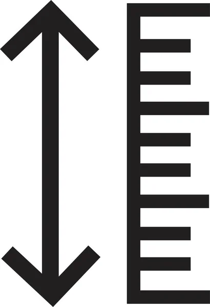 Регульована Піктограма Висоти Лінії Налаштувати Символ Довжини Знак Налаштування Розміру — стоковий вектор