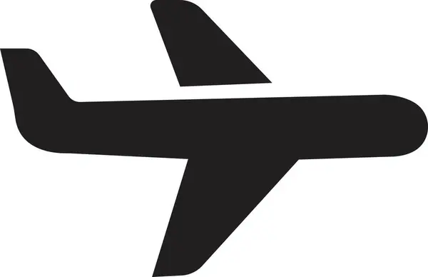 Icône Avion Icône Avion Symbole Transport Aérien Symbole Vacances Icône — Image vectorielle