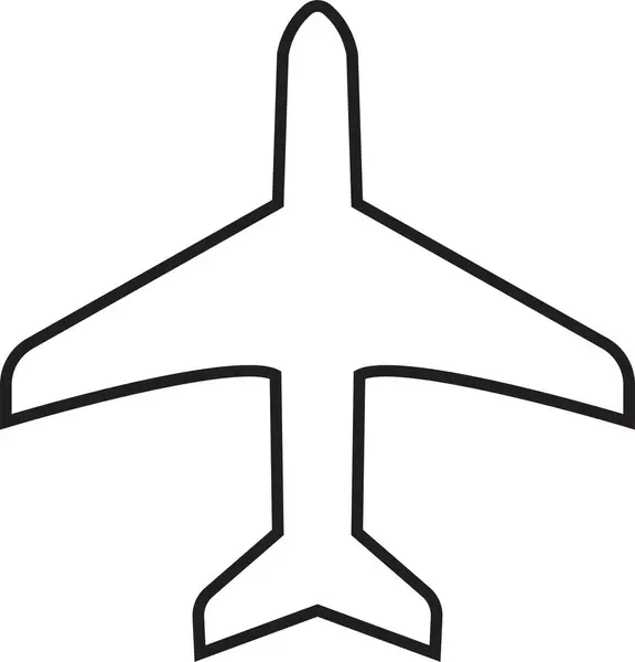 Plane Icon Airplane Icon Flight Transport Symbol Holiday Symbol Airplane — Stock Vector