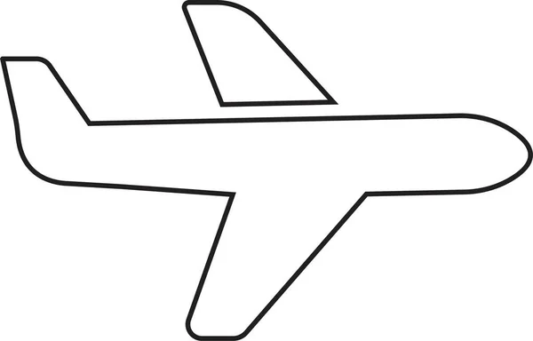 Ikona Samolotu Ikona Samolotu Symbol Transportu Lotniczego Symbol Wakacje Samolot — Wektor stockowy