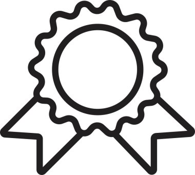 Kalite sertifikalı rozet ikonu. Kurdele ve afiş. Beyaz arka planda birinci sınıf kalite ve garanti etiketleri var. Yeterlilik sertifikası madalyası. Kalite ödülü kurdelesi işareti.