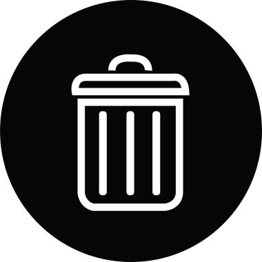 Basit siyah çöp kutusu simgesi. Piktogram çekin. Beyaz bir arka planda izole edilmiş. Birinci kalite sembol. mobil uygulama ve web siteleri için imzalayın.