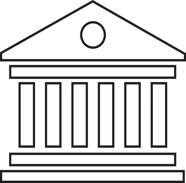 Ícone Banco Preto Adequado Para Design Site Logotipo Aplicativo Modelo —  Vetores de Stock