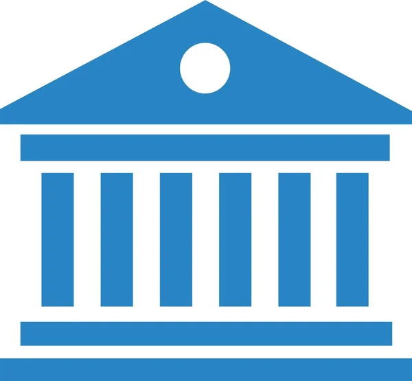 Ícone Azul Banco Adequado Para Design Site Logotipo Aplicativo Modelo —  Vetores de Stock