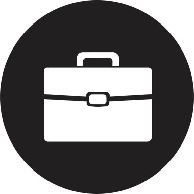 düz evrak çantası simgesi. Çanta, portföy sembolü. Beyaz arkaplanda düz tabela var. Grafik ve web tasarımı için basit bir simge. Çanta, iş, ofis, iş simgesi.