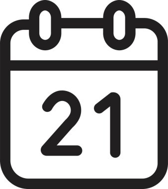 Takvim sembolü. Basit, katı bir stil. Tarih, planlayıcı, pictogram, gün, ay, program, zaman etkinlik düzenleyici sembol kavramı, beyaz arkaplanda izole.