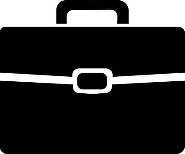 Flache Aktentasche Tasche Portfolio Symbol Flaches Schild Isoliert Auf Weißem — Stockvektor