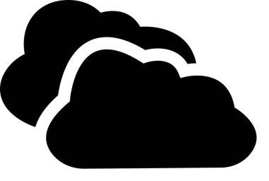 Siyah Bulut simgesi beyaz arka planda izole edilmiş düz moda bir şekilde. Bulut ağ simgesi. Web sitenizin tasarımı için bulut sembolü, logo, uygulama, UI. Bulut şekilleri tasarımı. Veri teknolojisi simgesi .