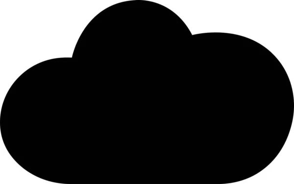 Icono Nube Negra Estilo Plano Moda Aislado Sobre Fondo Blanco — Vector de stock