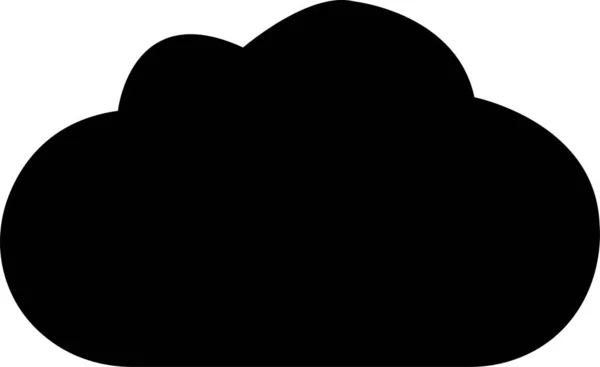 Czarna Ikona Cloud Modnym Płaskim Stylu Białym Tle Ikona Chmurze — Wektor stockowy
