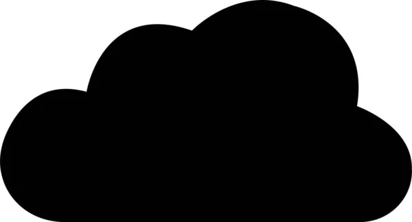 Czarna Ikona Cloud Modnym Płaskim Stylu Białym Tle Ikona Chmurze — Wektor stockowy