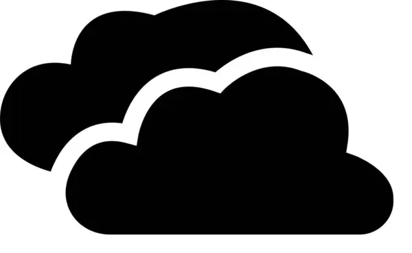 黑色云彩图标 流行的平面风格 独立于白色背景 云网络图标 云符号为您的网站设计 应用程序 用户界面 云的形状设计 信息技术图标 — 图库矢量图片
