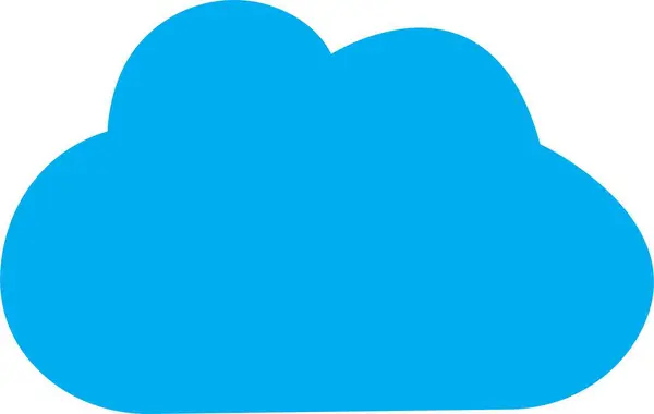 Ícone Azul Nuvem Moda Estilo Plano Isolado Fundo Branco Ícone — Vetor de Stock