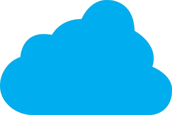 Kék Cloud Ikon Trendi Lapos Stílusban Elszigetelt Fehér Háttér Felhő — Stock Vector
