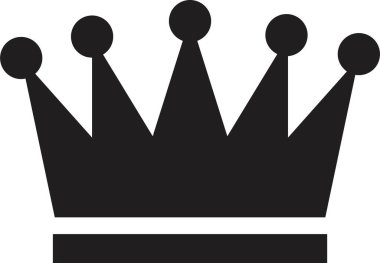 Crown simge şablonu rengi düzenlenebilir. Beyaz arka planda izole edilmiş siyah taç siluetleri. Kraliyet taç sembolü. Taç çizgisi simgesi. Vektör düz taç.