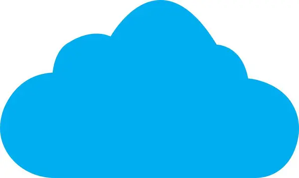 Μπλε Εικονίδιο Cloud Μοντέρνο Επίπεδο Στυλ Που Απομονώνονται Λευκό Φόντο — Διανυσματικό Αρχείο