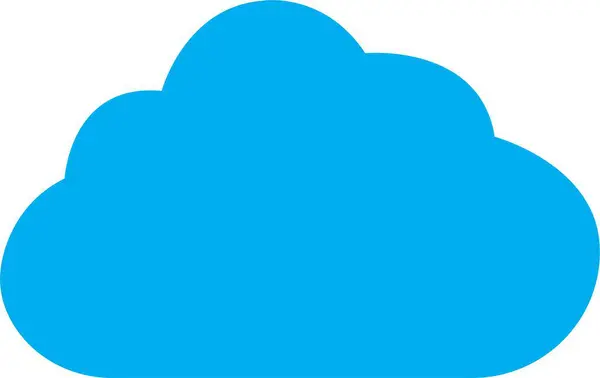 ホワイトバックグラウンドで隔離されたトレンディなフラットスタイルの青い雲のアイコン クラウドウェブアイコン Webサイトのデザイン アプリ Uiのクラウドシンボル クラウドシェイプデザイン データ技術アイコン — ストックベクタ
